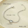 Love Couple Bracelets Stainless Steel Peach Heart Zircon Jewelry Electroplating Fashion Style