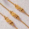 Love Diamond Letter Love Bracelet Stainless Steel 18K Gold Plated For Women