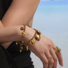Love Diy Multiaccessory Bracelet Stainless Steel Heartshaped Chain With 18K True Gold Color Preservation Electroplated Geometric Pattern Jewelry For Women