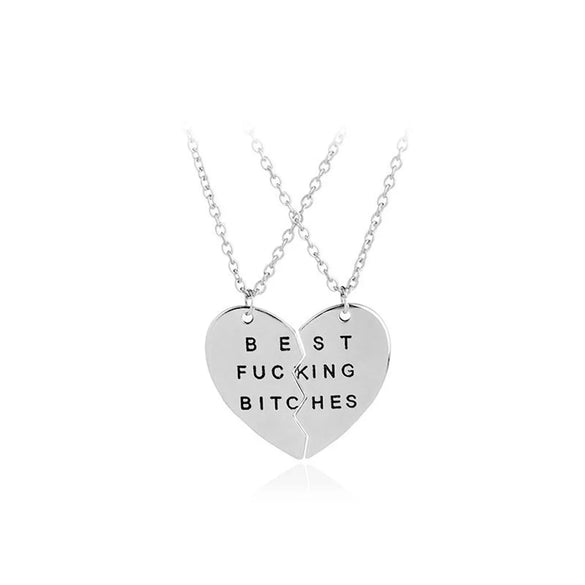 Love Drop Oil Alphabet Necklace Clavicle Chain Love Splicing Good Friend Necklace Wholesale Gooddiy