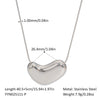 Love Heart Shape Pendant Necklace For Women Sweet Simple Stainless Steel Jewelry With Pvd Furnace Vacuum Real Gold Plating Snake Bone Chain