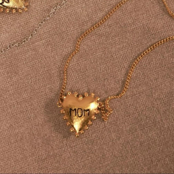 Love Necklace Heart Pendant Titanium Steel Electroplating For Women