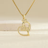 Love Necklace Simple Heart Shaped Pendant Stainless Steel Clavicle Chain With Electroplating For Women