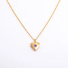 Love Opening And Closing Heartshaped Photo Album Necklace For Women Retro Style Copper And Titanium Steel Material Diamond Design