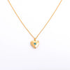 Love Opening And Closing Heartshaped Photo Album Necklace For Women Retro Style Copper And Titanium Steel Material Diamond Design