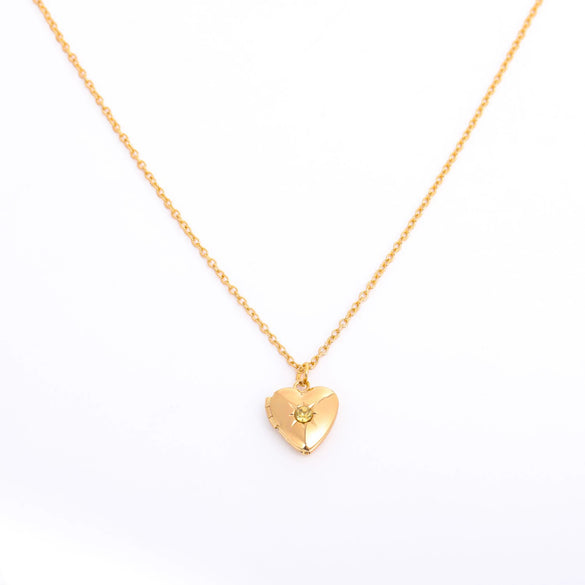 Love Opening And Closing Heartshaped Photo Album Necklace For Women Retro Style Copper And Titanium Steel Material Diamond Design