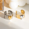 Love Opening Ring Stainless Steel Geometric Fashion Design Pvd Furnace Vacuum Real Gold Plated Jewelry Unisex