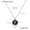 Love Pendant Jewelry 316L Stainless Steel Gold Plated Geometric Cross Drop Design Necklace