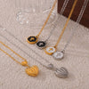 Love Pendant Jewelry 316L Stainless Steel Gold Plated Geometric Cross Drop Design Necklace