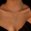 Love Pendant Titanium Steel And Stainless Steel Clavicle Chain For Women With Peach Heart Shape And Electroplating Treatment