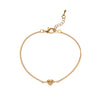 Love Plating Light Luxury Style Heart Shape Copper Plastic Electroplated Adjustable Bracelet
