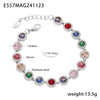 Love Sparkling Zircon Stitching Stainless Steel Jewelry Necklace Bracelet Set For Women With Electroplating Treatment