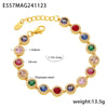 Love Sparkling Zircon Stitching Stainless Steel Jewelry Necklace Bracelet Set For Women With Electroplating Treatment
