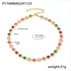 Love Sparkling Zircon Stitching Stainless Steel Jewelry Necklace Bracelet Set For Women With Electroplating Treatment
