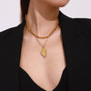 Love Titanium Steel Necklace With Geometric Design Electroplated Light Luxury High End Women's Accessories