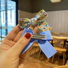 Lovely Handmade Fabric Floral Bow Duckbill Hair Clip Metal Cloth Princess Hair Accessory For Children And Baby Girls