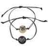 Lovers Time Sun And Moon Gemstone Braided Bracelet Paint Process Cord Material Couple Style