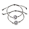 Lovers Time Sun And Moon Gemstone Braided Bracelet Paint Process Cord Material Couple Style