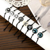 Lovers Time Sun And Moon Gemstone Braided Bracelet Paint Process Cord Material Couple Style