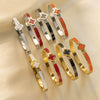 Lucky Clover Titanium Steel Bracelet Light Luxury Enamel Geometric Polishing