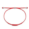 Lucky Seven Knot Red Rope Bracelet Handwoven Stainless Steel Geometric Snake Knot Couple Bracelet Simple Unisex Jewelry
