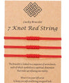 Lucky Seven Knot Red Rope Bracelet Handwoven Stainless Steel Geometric Snake Knot Couple Bracelet Simple Unisex Jewelry