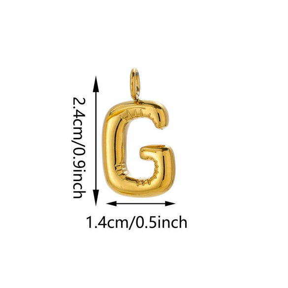 Luggage Buckles Bag Pendants Small Pendants Backpack Accessories Stainless Steel Bubble Letter Light Luxury Electroplated