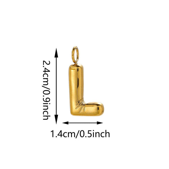 Luggage Buckles Bag Pendants Small Pendants Backpack Accessories Stainless Steel Bubble Letter Light Luxury Electroplated