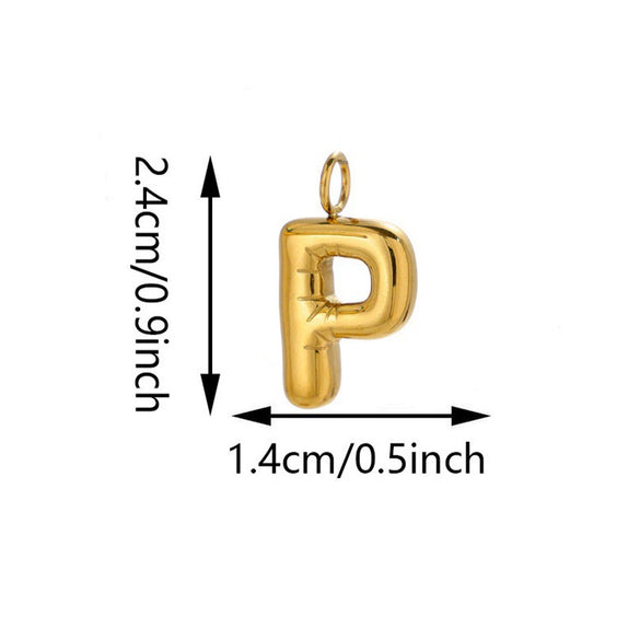 Luggage Buckles Bag Pendants Small Pendants Backpack Accessories Stainless Steel Bubble Letter Light Luxury Electroplated