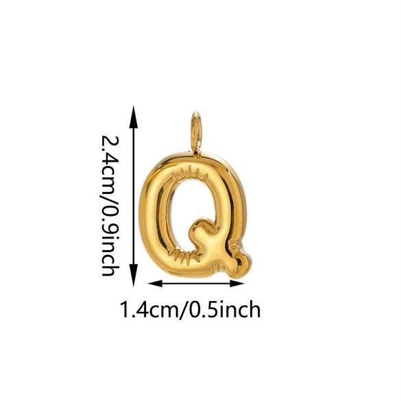 Luggage Buckles Bag Pendants Small Pendants Backpack Accessories Stainless Steel Bubble Letter Light Luxury Electroplated