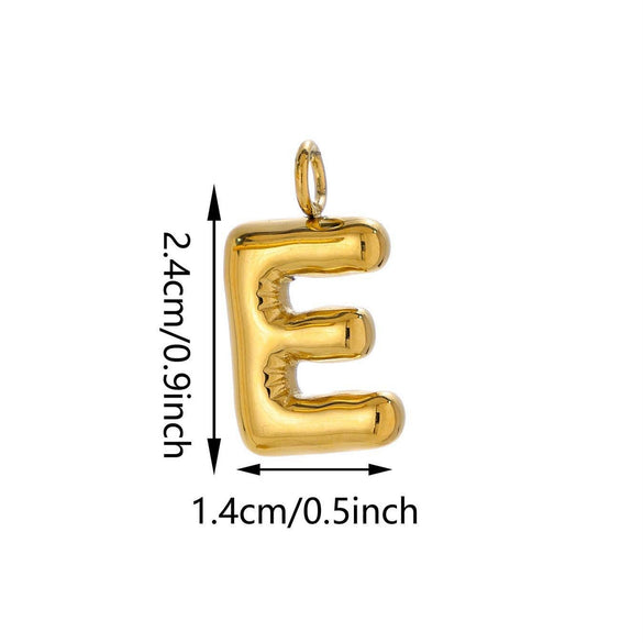 Luggage Buckles Bag Pendants Small Pendants Backpack Accessories Stainless Steel Bubble Letter Light Luxury Electroplated