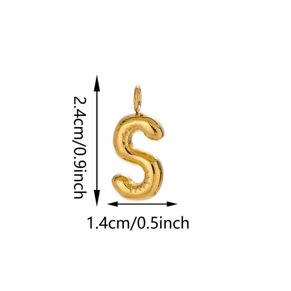 Luggage Buckles Bag Pendants Small Pendants Backpack Accessories Stainless Steel Bubble Letter Light Luxury Electroplated