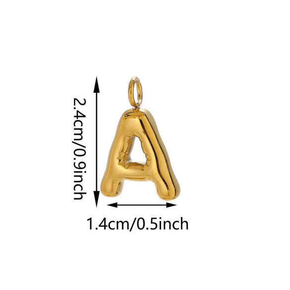 Luggage Buckles Bag Pendants Small Pendants Backpack Accessories Stainless Steel Bubble Letter Light Luxury Electroplated