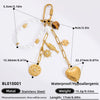 Luggage Chain Pendant Beaded Stainless Steel Fashion Love Water Drops Bells Electroplated
