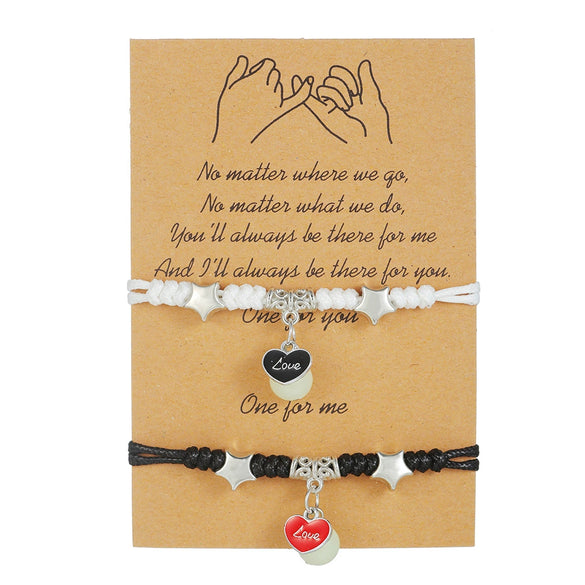 Luminous Bracelet Glass Geometric Handmade For Men And Women