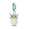 Luminous Diy Accessories Bracelet 925 Silver Plated Dragonfly Butterfly Charm Beads Dripping Oil Design