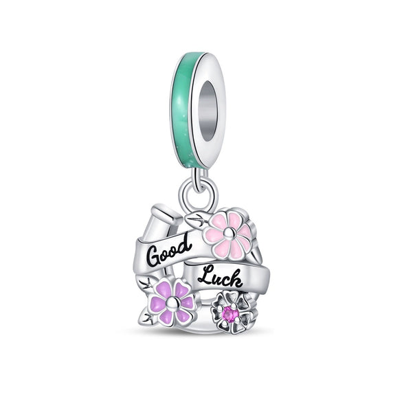Luminous Diy Accessories Bracelet 925 Silver Plated Dragonfly Butterfly Charm Beads Dripping Oil Design