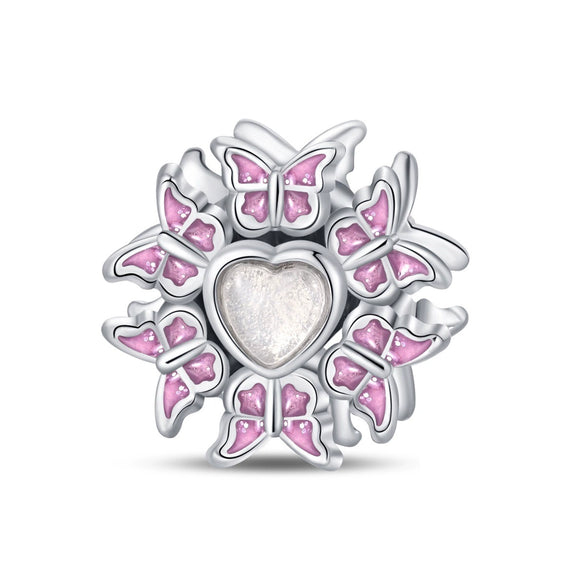 Luminous Diy Accessories Bracelet 925 Silver Plated Dragonfly Butterfly Charm Beads Dripping Oil Design