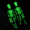 Luminous Pvc Skull Keychain With Multi Joint Design Halloween Pendant Gift Accessory