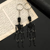 Luminous Pvc Skull Keychain With Multi Joint Design Halloween Pendant Gift Accessory