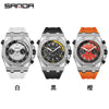 Luminous Quartz Watch Zinc Alloy Case Mineral Reinforced Glass Mirror Stainless Steel Buckle Leisure Style Waterproof Round Dial