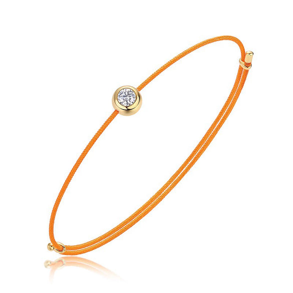 Luminous Red Rope Beaded Moissanite Inlaid 925 Silver Unisex Bracelet