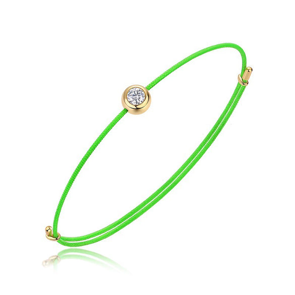 Luminous Red Rope Beaded Moissanite Inlaid 925 Silver Unisex Bracelet