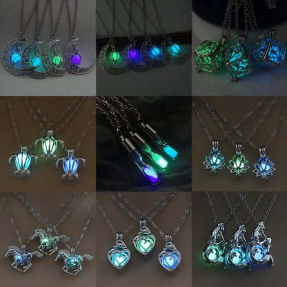 European And American Luminous Simplicity Accessories A Variety Of Popular Fashion All-Match Luminous Hollow Necklace For Women Halloween Ornaments