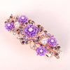 Luxurious Flower Alloy Plating Rhinestones Insert Comb