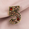 Luxurious Geometric Alloy Inlay Artificial Pearls Rhinestones Women'S Brooches