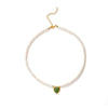 Luxurious Heart Shape Alloy Beaded Artificial Pearls Necklace