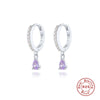 Luxurious High End S925 Sterling Silver Colorful Drop Shaped Women's Earrings With Electroplating