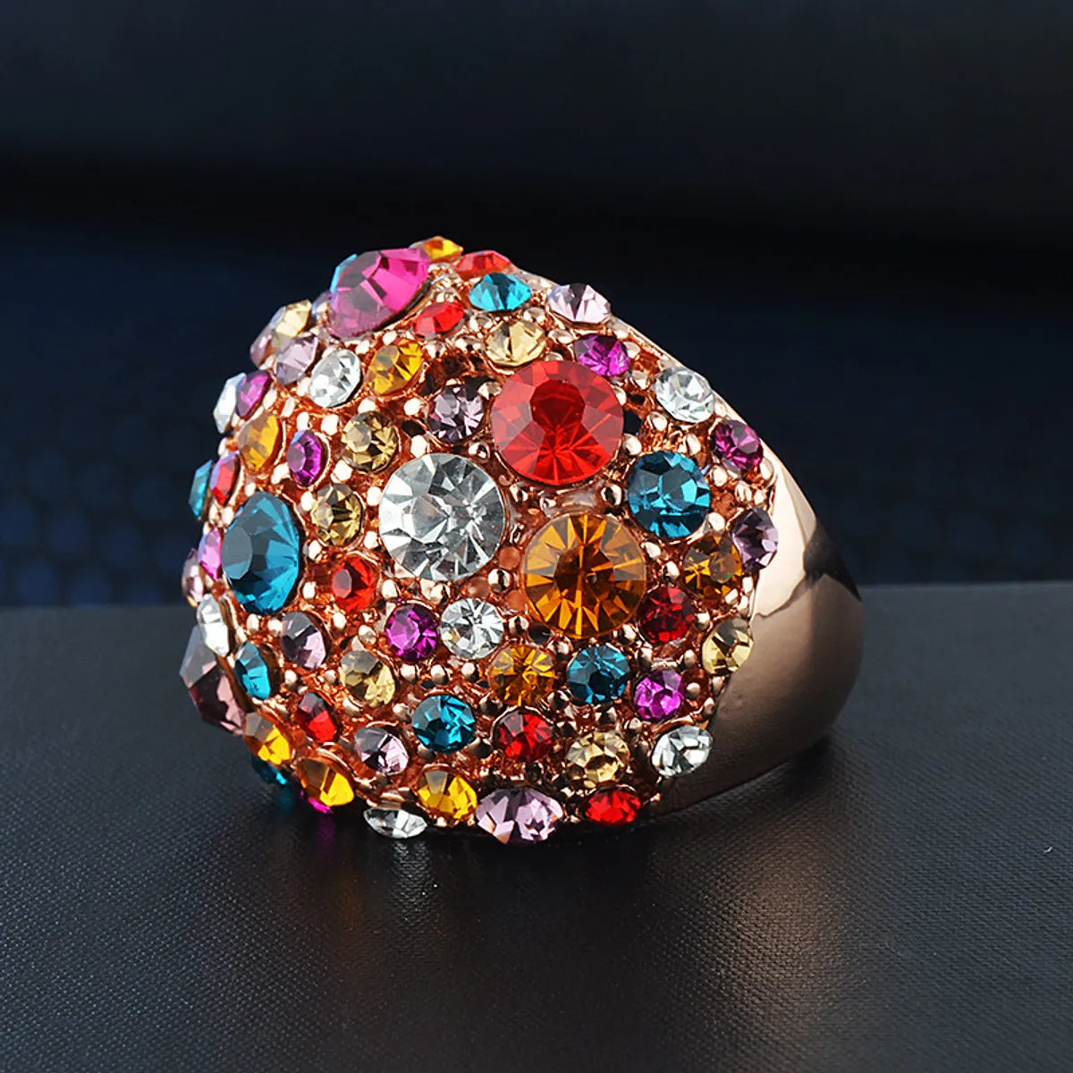 Luxurious Lady Bohemian Geometric Zircon Alloy Wholesale Rings