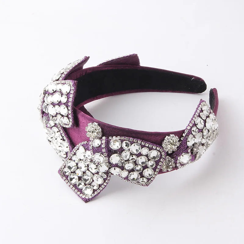 Luxurious Lady Bow Knot Rhinestone Hair Band